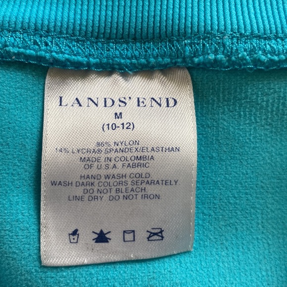Lands End Aqua A Line Mini Skirt Size Medium Easy Fit EUC - Picture 3 of 6